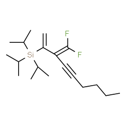 ChemSpider 2D Image | [3-(Difluoromethylene)-1-nonen-4-yn-2-yl](triisopropyl)silane | C19H32F2Si