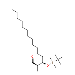 ChemSpider 2D Image | (2S,3R)-3-{[Dimethyl(2-methyl-2-propanyl)silyl]oxy}-2-methylhexadecanal | C23H48O2Si