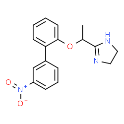 ChemSpider 2D Image | 2-{1-[(3'-Nitro-2-biphenylyl)oxy]ethyl}-4,5-dihydro-1H-imidazole | C17H17N3O3