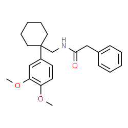 ChemSpider 2D Image | N-{[1-(3,4-Dimethoxyphenyl)cyclohexyl]methyl}-2-phenylacetamide | C23H29NO3