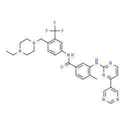 ChemSpider 2D Image | 3-(4,5'-Bipyrimidin-2-ylamino)-N-{4-[(4-ethyl-1-piperazinyl)methyl]-3-(trifluoromethyl)phenyl}-4-methylbenzamide | C30H31F3N8O