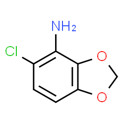 ChemSpider 2D Image | 5-Chloro-1,3-benzodioxol-4-amine | C7H6ClNO2