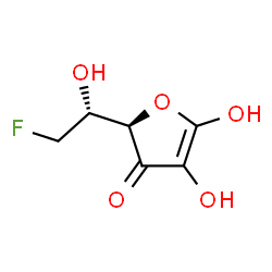ChemSpider 2D Image | 6-Deoxy-6-fluoro-L-threo-hex-1-enofuranos-3-ulose | C6H7FO5