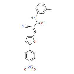 ChemSpider 2D Image | (2E)-2-Cyano-N-(3-methylphenyl)-3-[5-(4-nitrophenyl)-2-furyl]acrylamide | C21H15N3O4