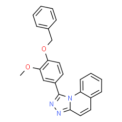 ChemSpider 2D Image | 1-(4-Benzyloxy-3-methoxy-phenyl)-[1,2,4]triazolo[4,3-a]quinoline | C24H19N3O2