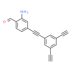 ChemSpider 2D Image | 2-Amino-4-[(3,5-diethynylphenyl)ethynyl]benzaldehyde | C19H11NO