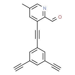 ChemSpider 2D Image | 3-[(3,5-Diethynylphenyl)ethynyl]-5-methyl-2-pyridinecarbaldehyde | C19H11NO