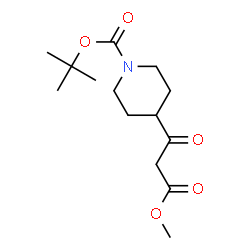 ChemSpider 2D Image | tert-Butyl 4-(3-methoxy-3-oxopropanoyl)piperidine-1-carboxylate | C14H23NO5