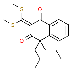 ChemSpider 2D Image | 2-[Bis(methylsulfanyl)methylene]-4,4-dipropyl-1,3(2H,4H)-naphthalenedione | C19H24O2S2