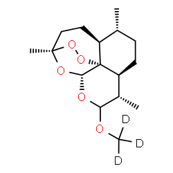ChemSpider 2D Image | (1R,4S,5R,8S,9S,12R,13R)-1,5,9-Trimethyl-10-[(~2~H_3_)methyloxy]-11,14,15,16-tetraoxatetracyclo[10.3.1.0~4,13~.0~8,13~]hexadecane | C16H23D3O5