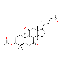 ChemSpider 2D Image | (5alpha,17xi,20xi)-3-Acetoxy-4,4,14-trimethyl-7,11-dioxochol-8-en-24-oic acid | C29H42O6