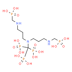 ChemSpider 2D Image | [(Bis{3-[(phosphonomethyl)amino]propyl}amino)(diphosphono)methyl]phosphonic acid | C9H28N3O15P5