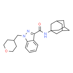 ChemSpider 2D Image | N-(Adamantan-1-yl)-1-(tetrahydro-2H-pyran-4-ylmethyl)-1H-indazole-3-carboxamide | C24H31N3O2