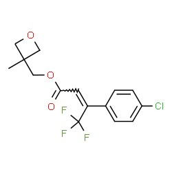 ChemSpider 2D Image | (3-Methyl-3-oxetanyl)methyl (2Z)-3-(4-chlorophenyl)-4,4,4-trifluoro-2-butenoate | C15H14ClF3O3