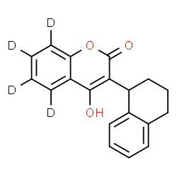 ChemSpider 2D Image | 4-Hydroxy-3-(1,2,3,4-tetrahydro-1-naphthalenyl)(~2~H_4_)-2H-chromen-2-one | C19H12D4O3