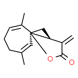 ChemSpider 2D Image | (3aS,6Z,10Z,11aR)-6,10-Dimethyl-3-methylene-3a,4,5,8,9,11a-hexahydrocyclodeca[b]furan-2(3H)-one | C15H20O2