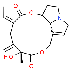 ChemSpider 2D Image | (7xi,15Z)-12-Hydroxy-13,19-didehydrosenecionan-11,16-dione | C18H23NO5
