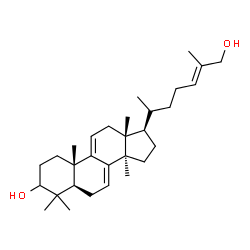 ChemSpider 2D Image | (24E)-Lanosta-7,9(11),24-triene-3,26-diol | C30H48O2