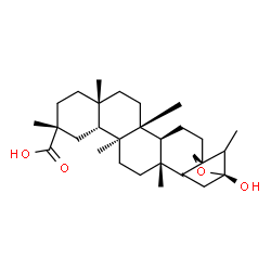 ChemSpider 2D Image | (1R,4S,5R,8S,11R,13R,14S,17R,18S,21S)-21-Hydroxy-5,8,11,14,17,24-hexamethyl-22-oxahexacyclo[19.2.1.0~1,18~.0~4,17~.0~5,14~.0~8,13~]tetracosane-11-carboxylic acid | C30H48O4