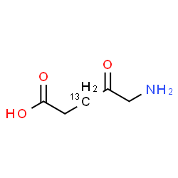 ChemSpider 2D Image | 5-Amino-4-oxo(3-~13~C)pentanoic acid | C413CH9NO3