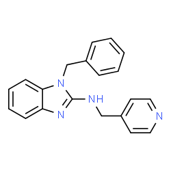 ChemSpider 2D Image | 1-Benzyl-N-(4-pyridinylmethyl)-1H-benzimidazol-2-amine | C20H18N4