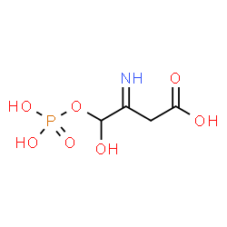 ChemSpider 2D Image | 4-Hydroxy-3-imino-4-(phosphonooxy)butanoic acid | C4H8NO7P