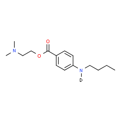 ChemSpider 2D Image | 2-(Dimethylamino)ethyl 4-[butyl(~2~H)amino]benzoate | C15H23DN2O2