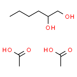 ChemSpider 2D Image | 1,2-Hexanediol - acetic acid (1:2) | C10H22O6