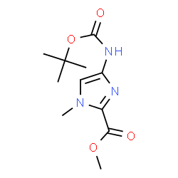 ChemSpider 2D Image | methyl 4-(tert-butoxycarbonylamino)-1-methyl-1h-imidazole-2-carboxylate | C11H17N3O4