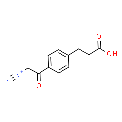 ChemSpider 2D Image | 2-[4-(2-Carboxyethyl)phenyl]-2-oxoethanediazonium | C11H11N2O3