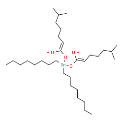ChemSpider 2D Image | (1E,1'E)-1,1'-[(Dioctylstannanediyl)bis(oxy)]bis(6-methyl-1-hepten-1-ol) | C32H64O4Sn