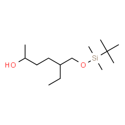 ChemSpider 2D Image | 5-({[Dimethyl(2-methyl-2-propanyl)silyl]oxy}methyl)-2-heptanol | C14H32O2Si