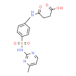 ChemSpider 2D Image | 4-({4-[(4-Methyl-2-pyrimidinyl)sulfamoyl]phenyl}amino)-4-oxobutanoic acid | C15H16N4O5S