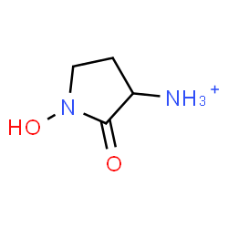 ChemSpider 2D Image | 1-Hydroxy-2-oxo-3-pyrrolidinaminium | C4H9N2O2
