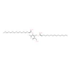 ChemSpider 2D Image | (1E)-1-{[3-{[(1E)-1-Hydroxy-1-hexadecen-1-yl]oxy}-5-(hydroxymethyl)-2-methyl-4-pyridinyl]methoxy}-1-hexadecen-1-ol | C40H71NO5