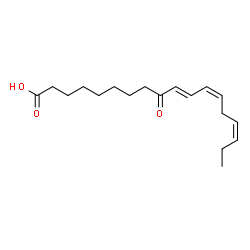 ChemSpider 2D Image | (10E,12Z,15Z)-9-Oxo-10,12,15-octadecatrienoic acid | C18H28O3