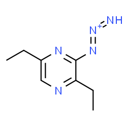 ChemSpider 2D Image | 1-(3,6-Diethyl-2-pyrazinyl)-1,2-triazadien-2-ium | C8H12N5