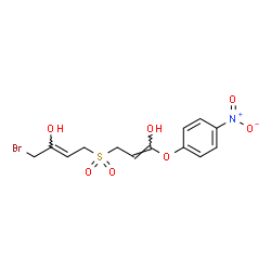ChemSpider 2D Image | (2Z)-1-Bromo-4-{[(2E)-3-hydroxy-3-(4-nitrophenoxy)-2-propen-1-yl]sulfonyl}-2-buten-2-ol | C13H14BrNO7S