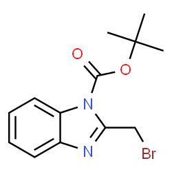 ChemSpider 2D Image | tert-Butyl 2-(bromomethyl)-1H-benzo[d]imidazole-1-carboxylate | C13H15BrN2O2