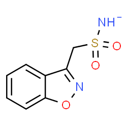 ChemSpider 2D Image | [(1,2-Benzoxazol-3-ylmethyl)sulfonyl]azanide | C8H7N2O3S