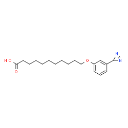 ChemSpider 2D Image | 11-[3-(3H-Diaziren-3-yl)phenoxy]undecanoic acid | C18H26N2O3