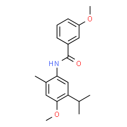 ChemSpider 2D Image | N-(5-Isopropyl-4-methoxy-2-methylphenyl)-3-methoxybenzamide | C19H23NO3