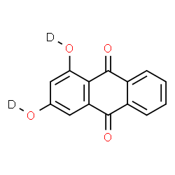 ChemSpider 2D Image | 1,3-Bis[(~2~H)hydroxy]-9,10-anthraquinone | C14H6D2O4