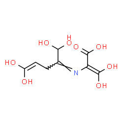 ChemSpider 2D Image | 3,3-Dihydroxy-2-[(Z)-(1,1,5,5-tetrahydroxy-4-penten-2-ylidene)amino]acrylic acid | C8H11NO8