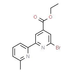 ChemSpider 2D Image | Ethyl-6-brom-6'-methyl-2,2'-bipyridin-4-carboxylat | C14H13BrN2O2