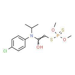 ChemSpider 2D Image | S-{(Z)-2-[(4-Chlorophenyl)(isopropyl)amino]-2-hydroxyvinyl} O,O-dimethyl phosphorodithioate | C13H19ClNO3PS2