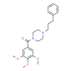 ChemSpider 2D Image | [4-(3-Phenylpropyl)-1-piperazinyl](3,4,5-trimethoxyphenyl)methanone | C23H30N2O4