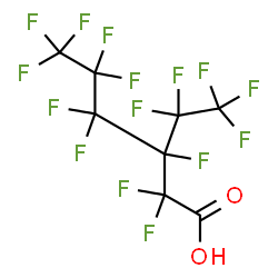 ChemSpider 2D Image | 2,2,3,4,4,5,5,6,6,6-Decafluoro-3-(pentafluoroethyl)hexanoic acid | C8HF15O2