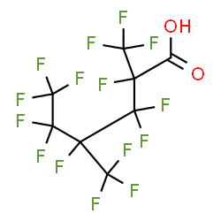 ChemSpider 2D Image | 2,3,3,4,5,5,6,6,6-Nonafluoro-2,4-bis(trifluoromethyl)hexanoic acid | C8HF15O2