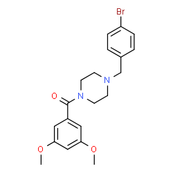 ChemSpider 2D Image | [4-(4-Bromobenzyl)-1-piperazinyl](3,5-dimethoxyphenyl)methanone | C20H23BrN2O3
